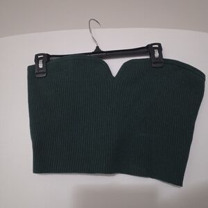 Wild Fable Forest Green Ribbed Top And Matching Sweater